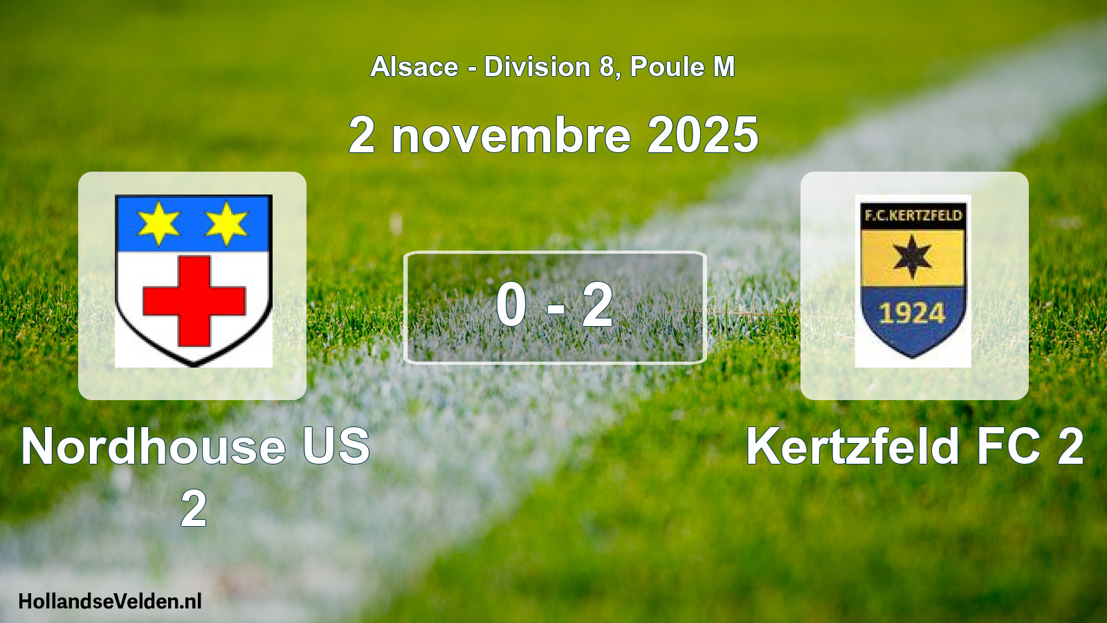 Gespeelde wedstrijd: Nordhouse US 2 - Kertzfeld FC 2 0 - 2 (2 november 2025)