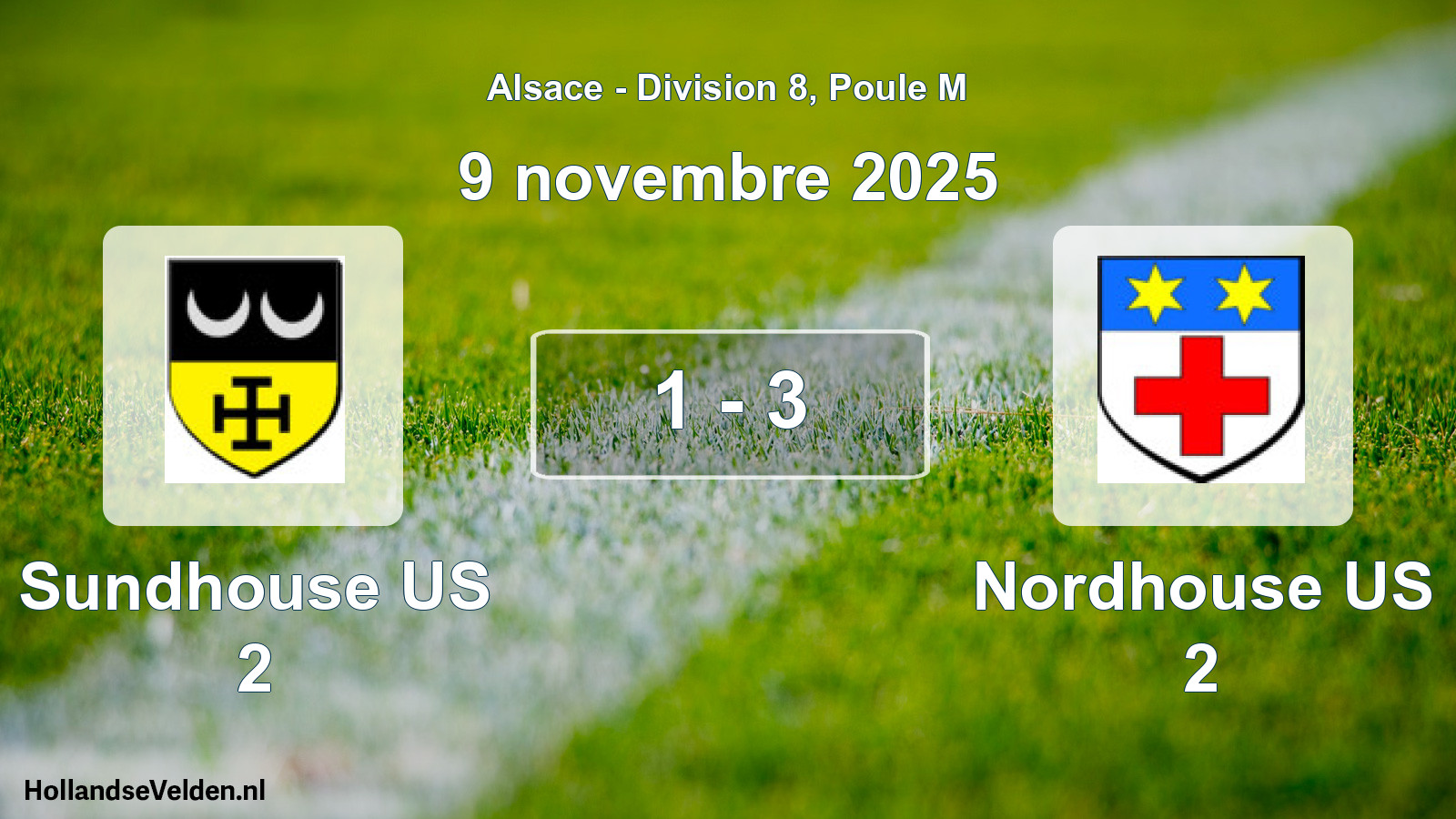 Total number of matches played: Sundhouse US 2 - Nordhouse US 2 1 - 3 (9 November 2025)