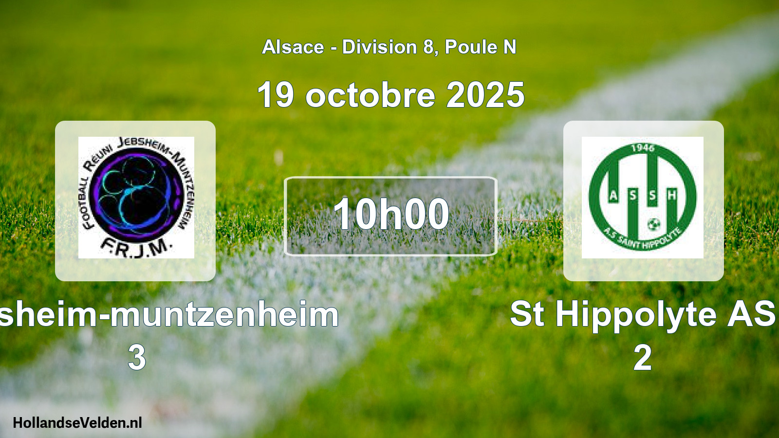 Geplande wedstrijd: Jebsheim-muntzenheim 3 - St Hippolyte AS 2 (19 oktober 2025)