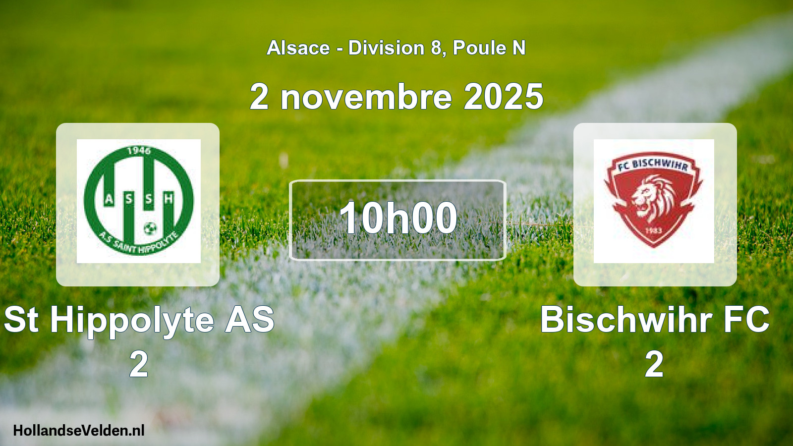 Scheduled Match: St Hippolyte AS 2 - Bischwihr FC 2 (2 November 2025)