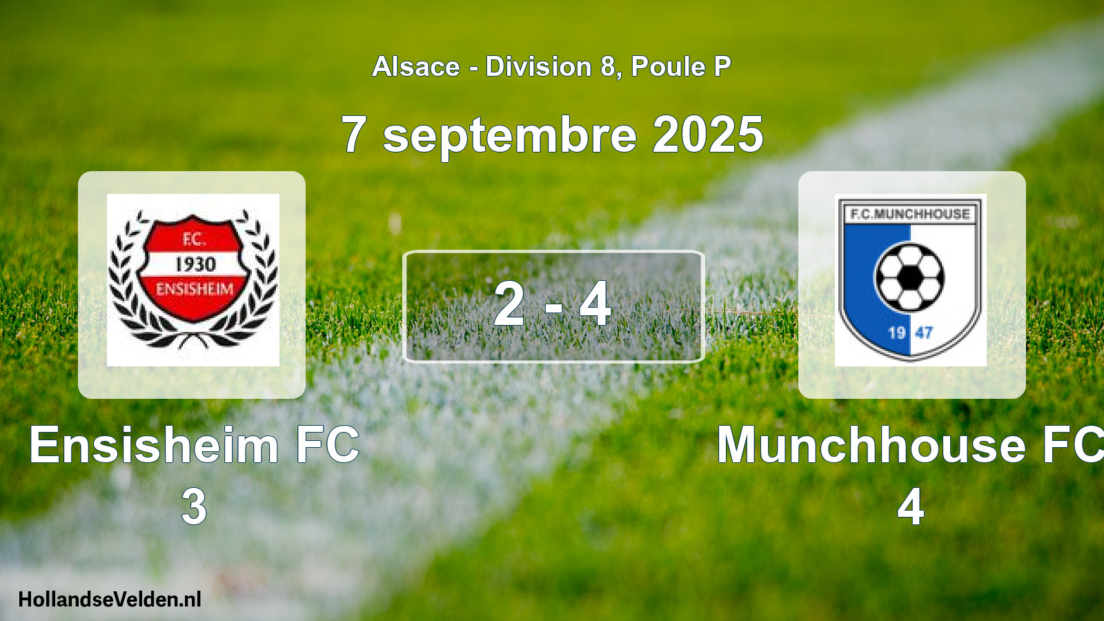Match joué: Ensisheim FC 3 - Munchhouse FC 4 2 - 4 (7 septembre 2025)