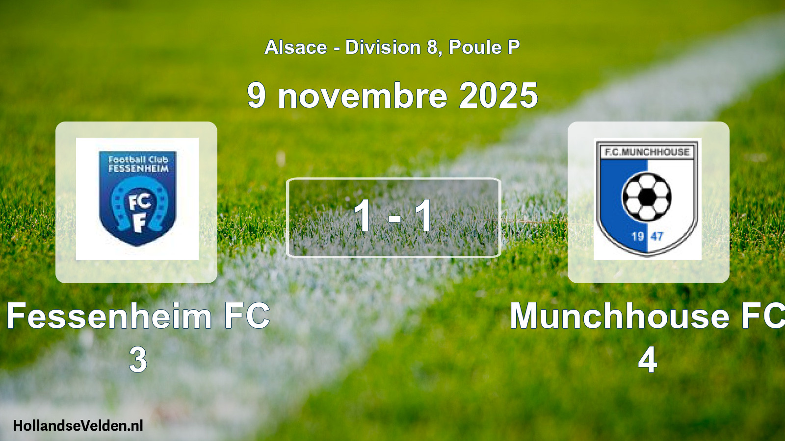 Total number of matches played: Fessenheim FC 3 - Munchhouse FC 4 1 - 1 (9 November 2025)