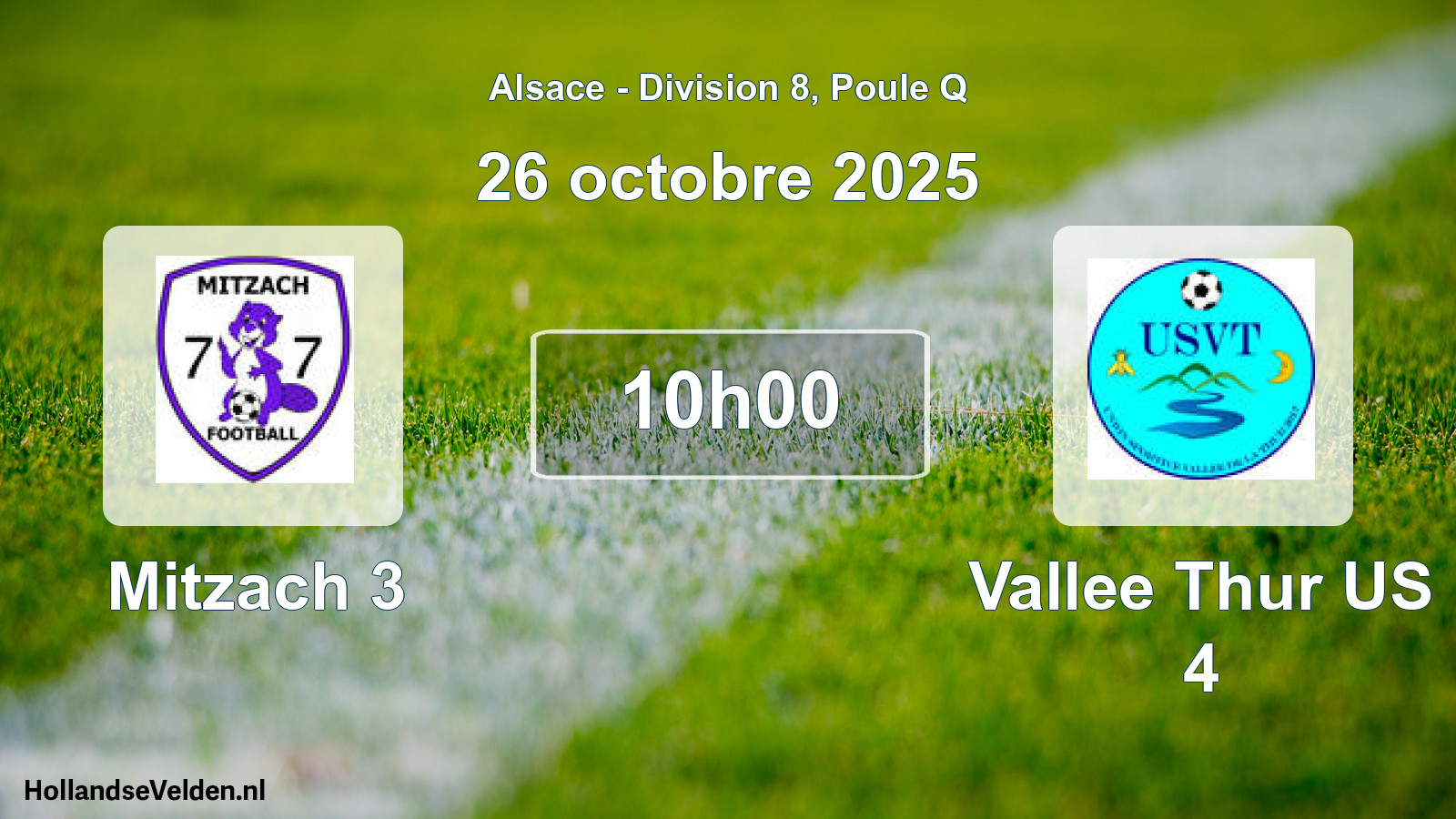 Match programmé: Mitzach 3 - Vallee Thur US 4 (26 octobre 2025)
