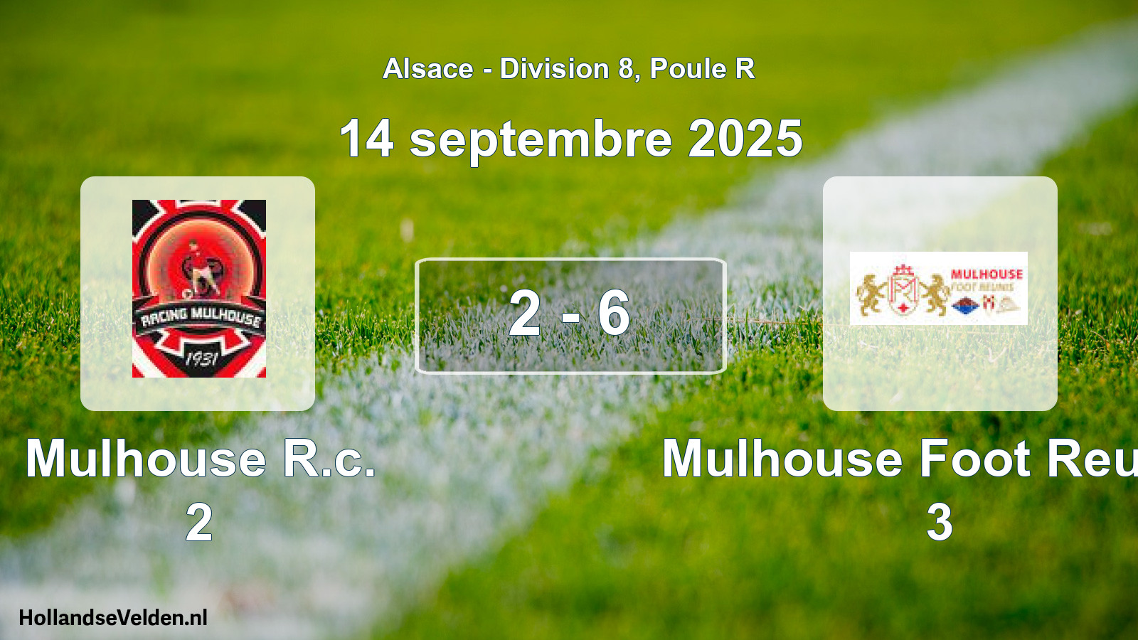 Match joué: Mulhouse R.c. 2 - Mulhouse Foot Reunis 3 2 - 6 (14 septembre 2025)