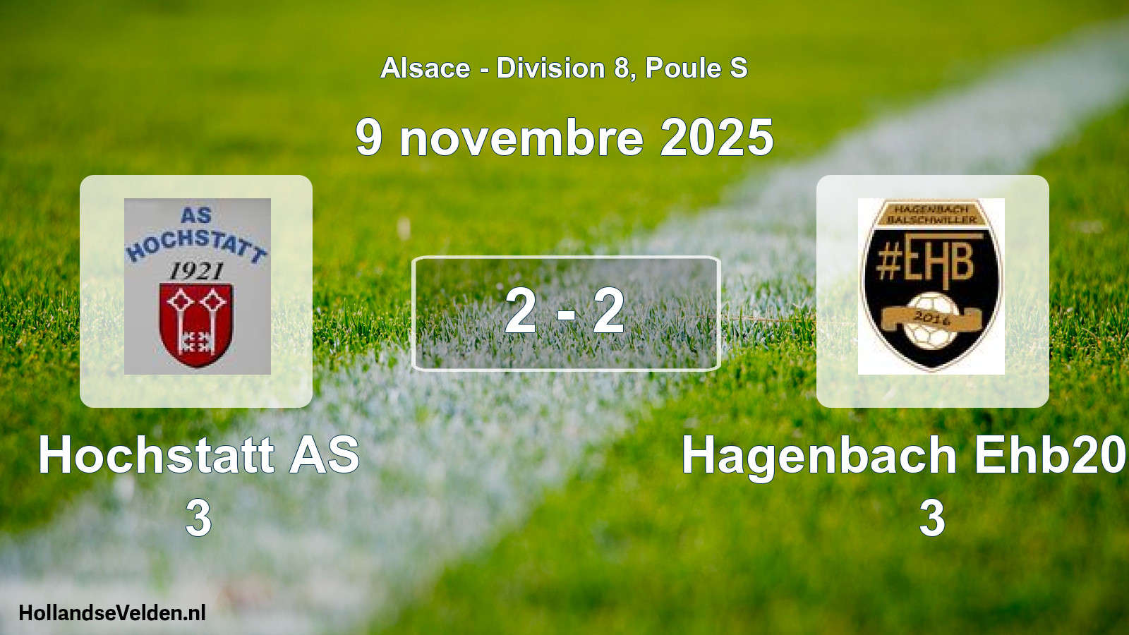 Match joué: Hochstatt AS 3 - Hagenbach Ehb2016 3 2 - 2 (9 novembre 2025)