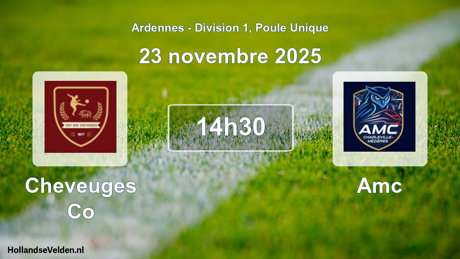 Match programmé: Cheveuges Co - Amc (23 novembre 2025)