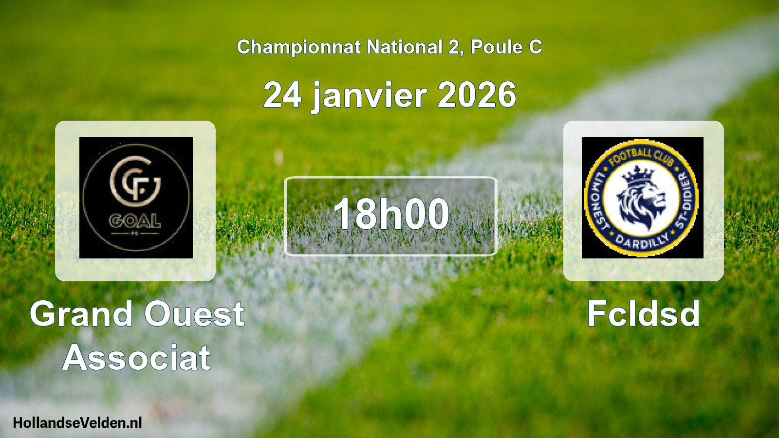 Scheduled Match: Grand Ouest Associat - Fcldsd (24 January 2026)
