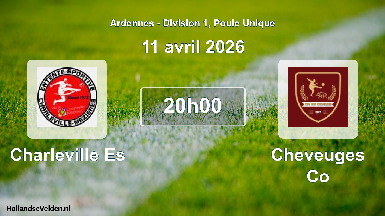 Geplande wedstrijd: Charleville Es - Cheveuges Co (11 april 2026)