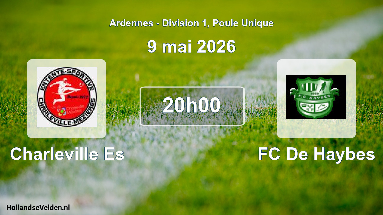 Scheduled Match: Charleville Es - FC De Haybes (9 May 2026)