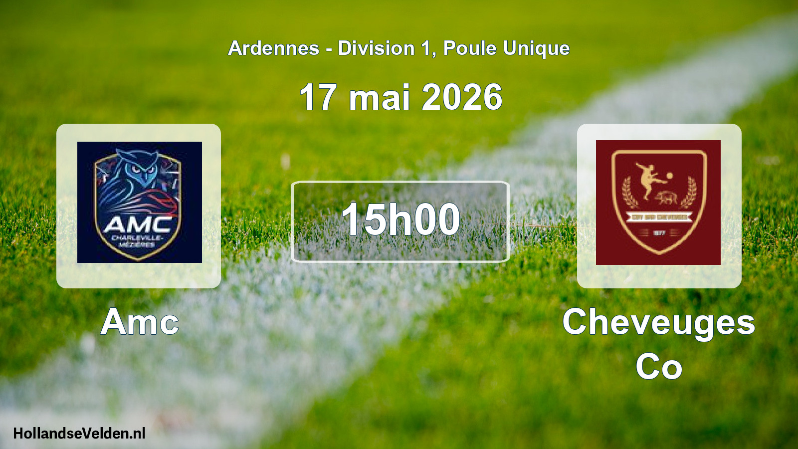 Match programmé: Amc - Cheveuges Co (17 mai 2026)