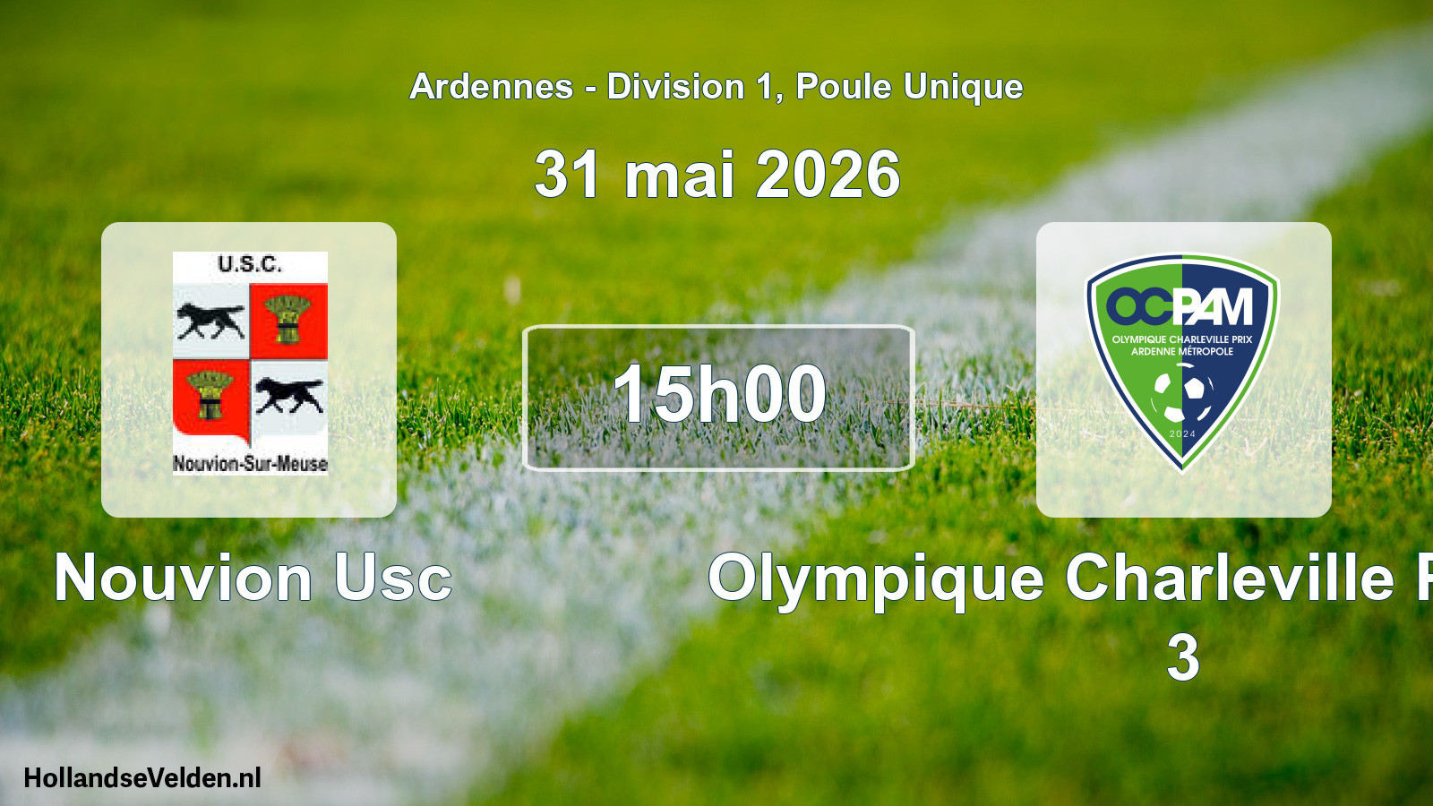 Geplande wedstrijd: Nouvion Usc - Olympique Charleville Prix AM 3 (31 mei 2026)