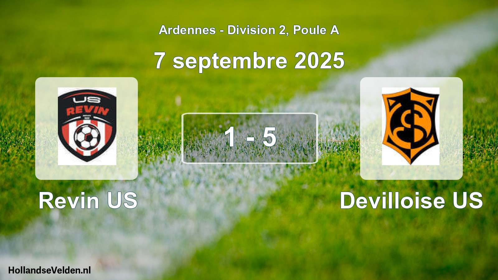 Total number of matches played: Revin US - Devilloise US 1 - 5 (7 September 2025)