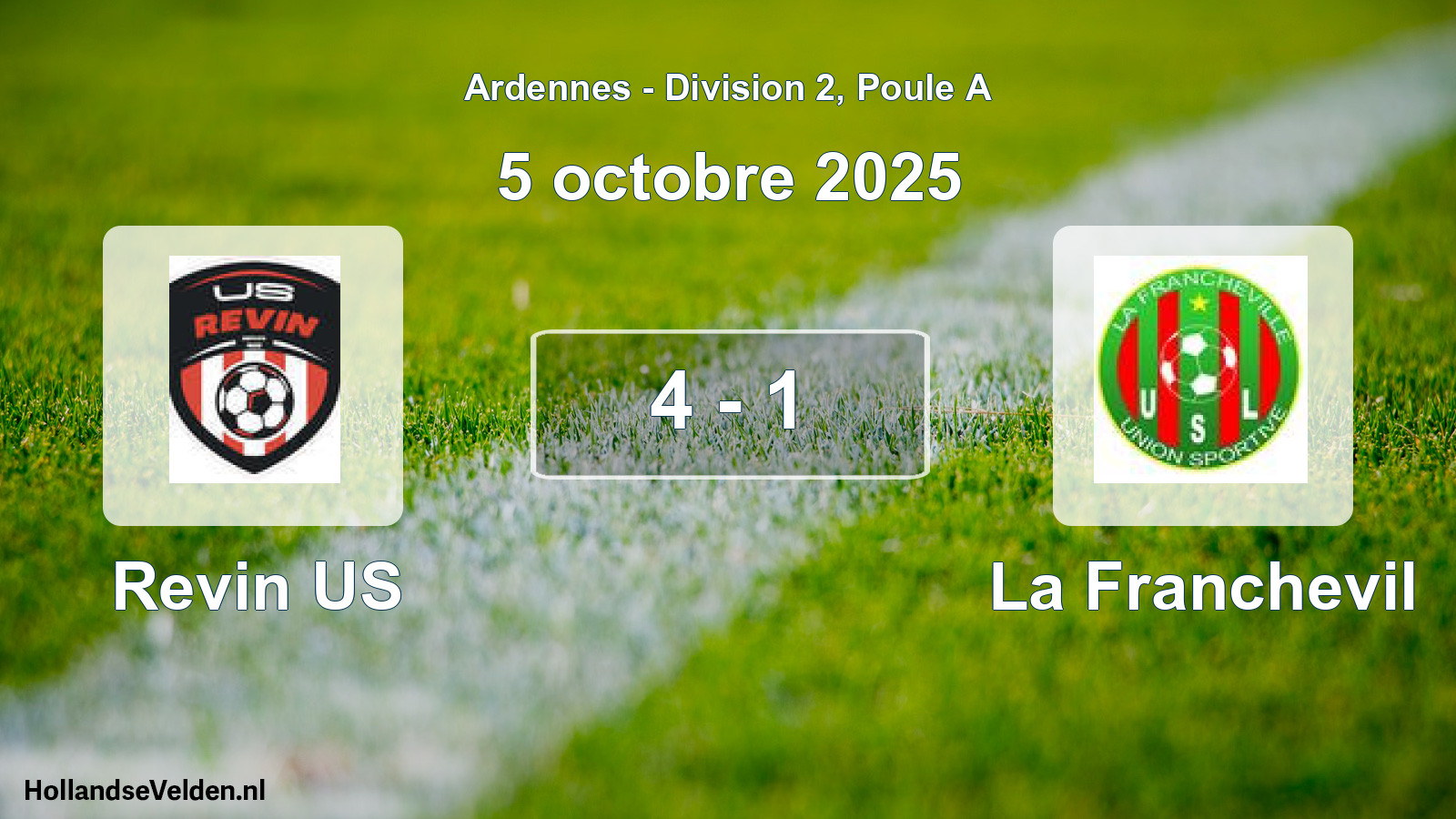 Gespeelde wedstrijd: Revin US - La Franchevil 4 - 1 (5 oktober 2025)