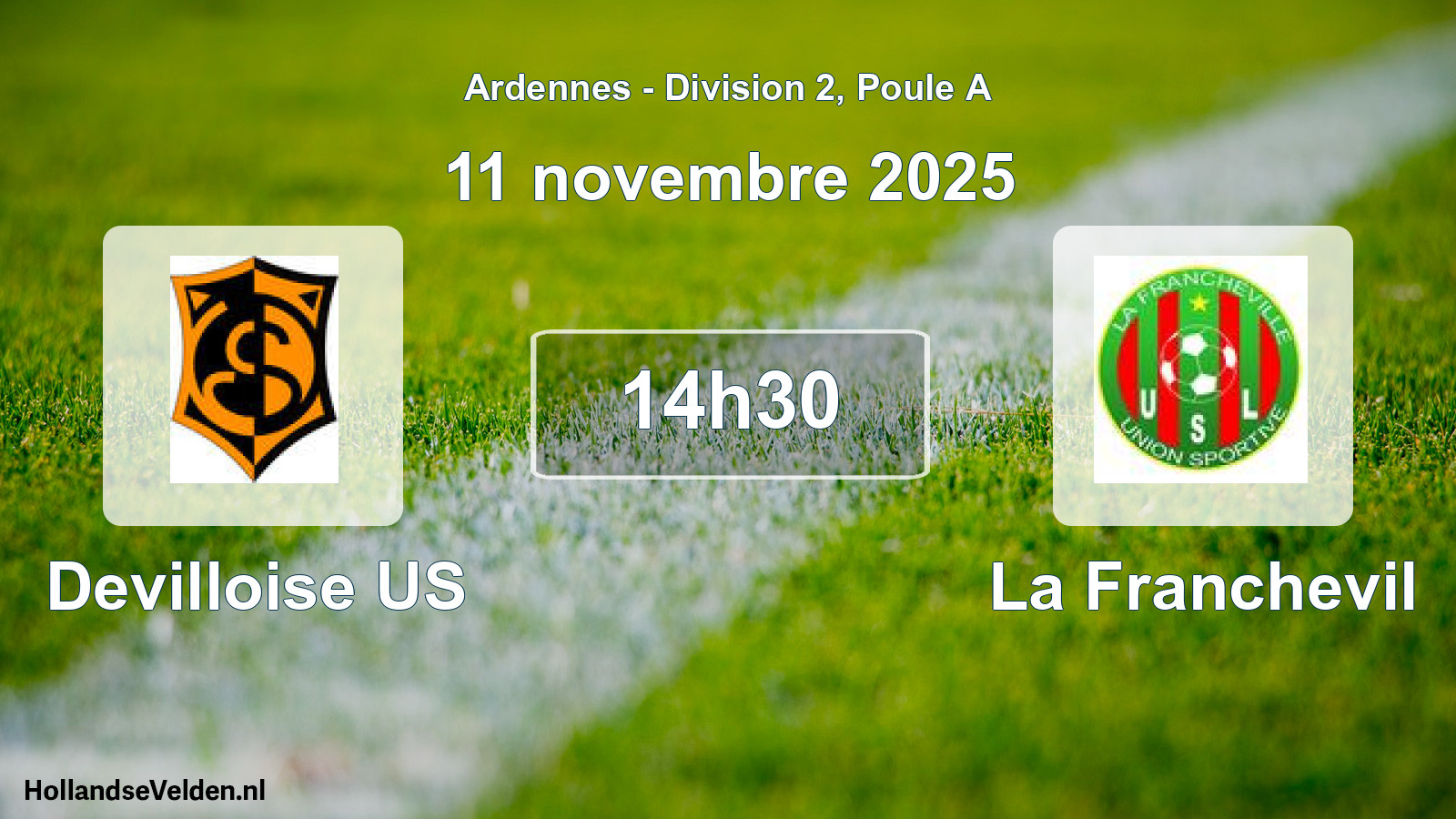 Match programmé: Devilloise US - La Franchevil (11 novembre 2025)