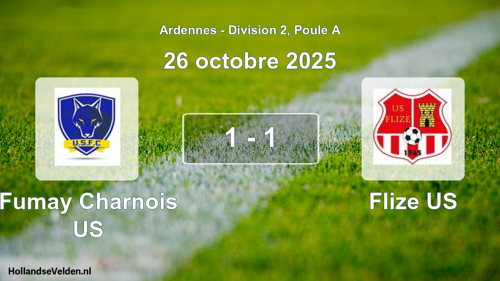 Gespeelde wedstrijd: Fumay Charnois US - Flize US 1 - 1 (26 oktober 2025)