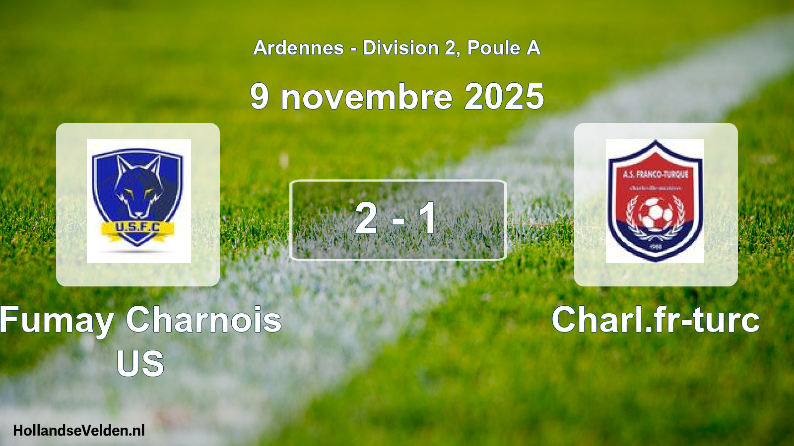 Match joué: Fumay Charnois US - Charl.fr-turc 2 - 1 (9 novembre 2025)