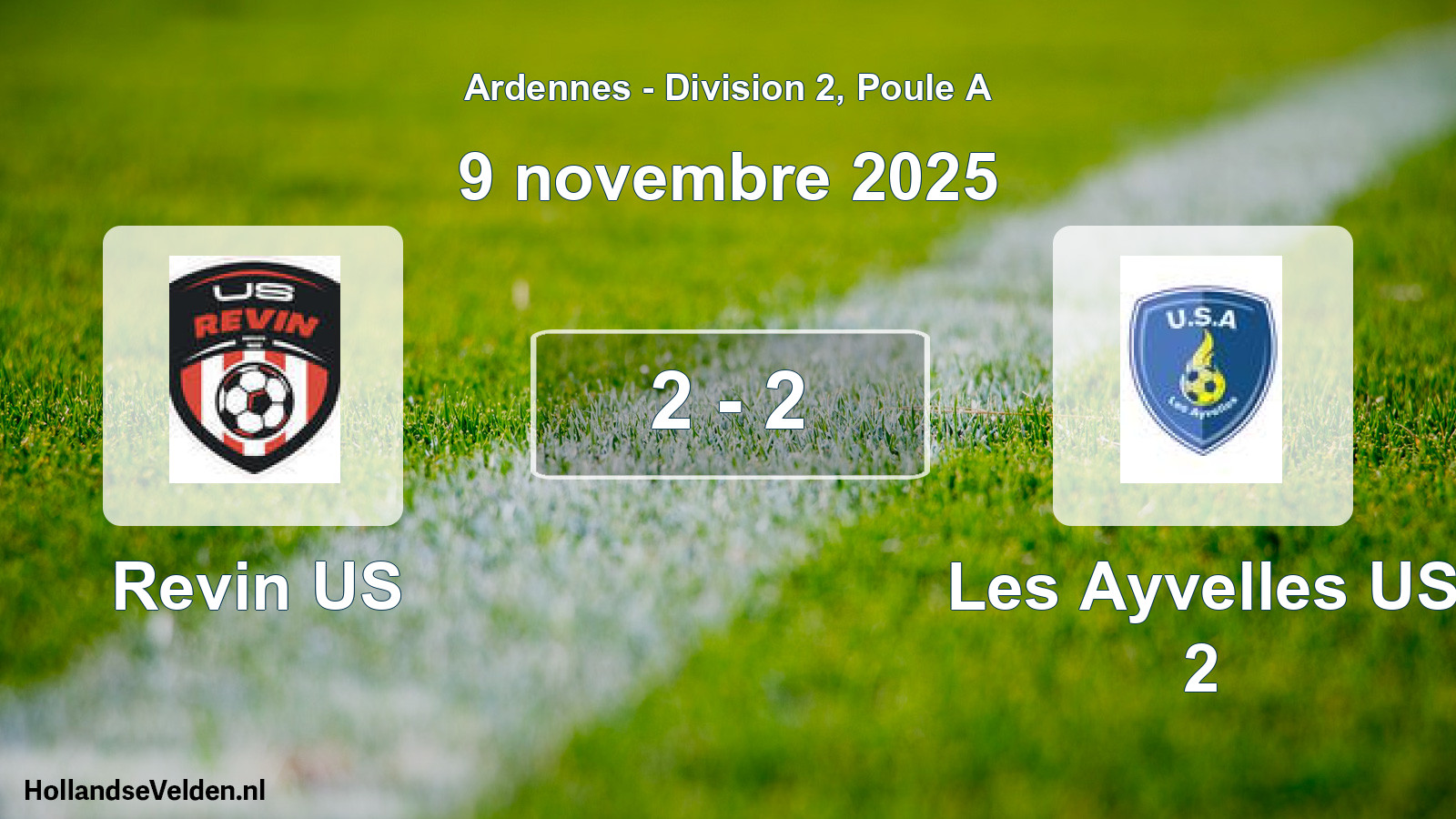Total number of matches played: Revin US - Les Ayvelles US 2 2 - 2 (9 November 2025)