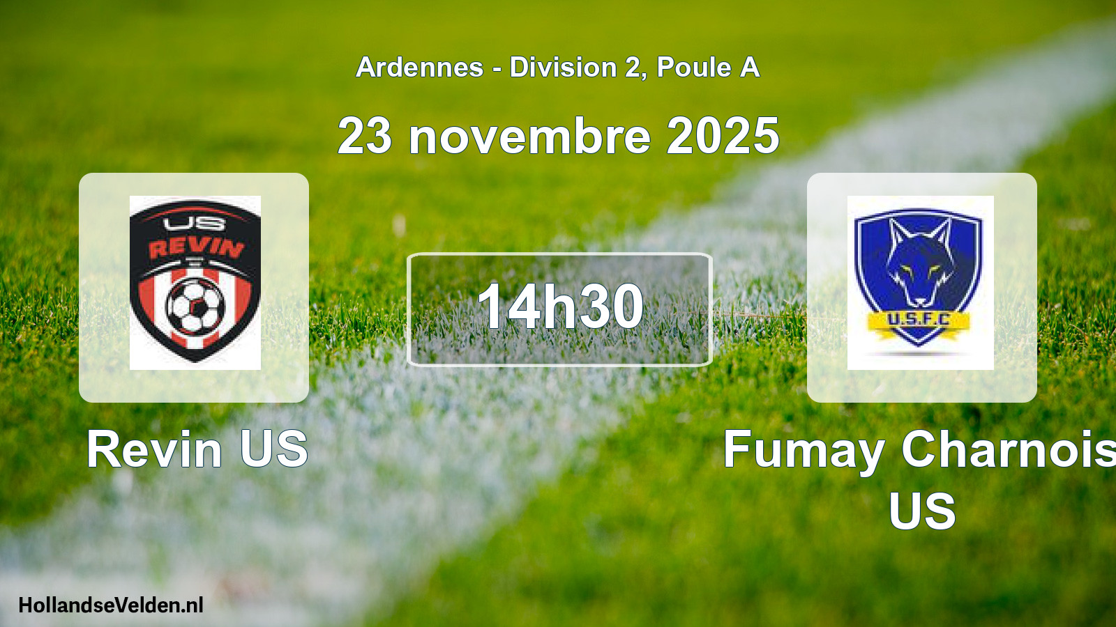 Match programmé: Revin US - Fumay Charnois US (23 novembre 2025)