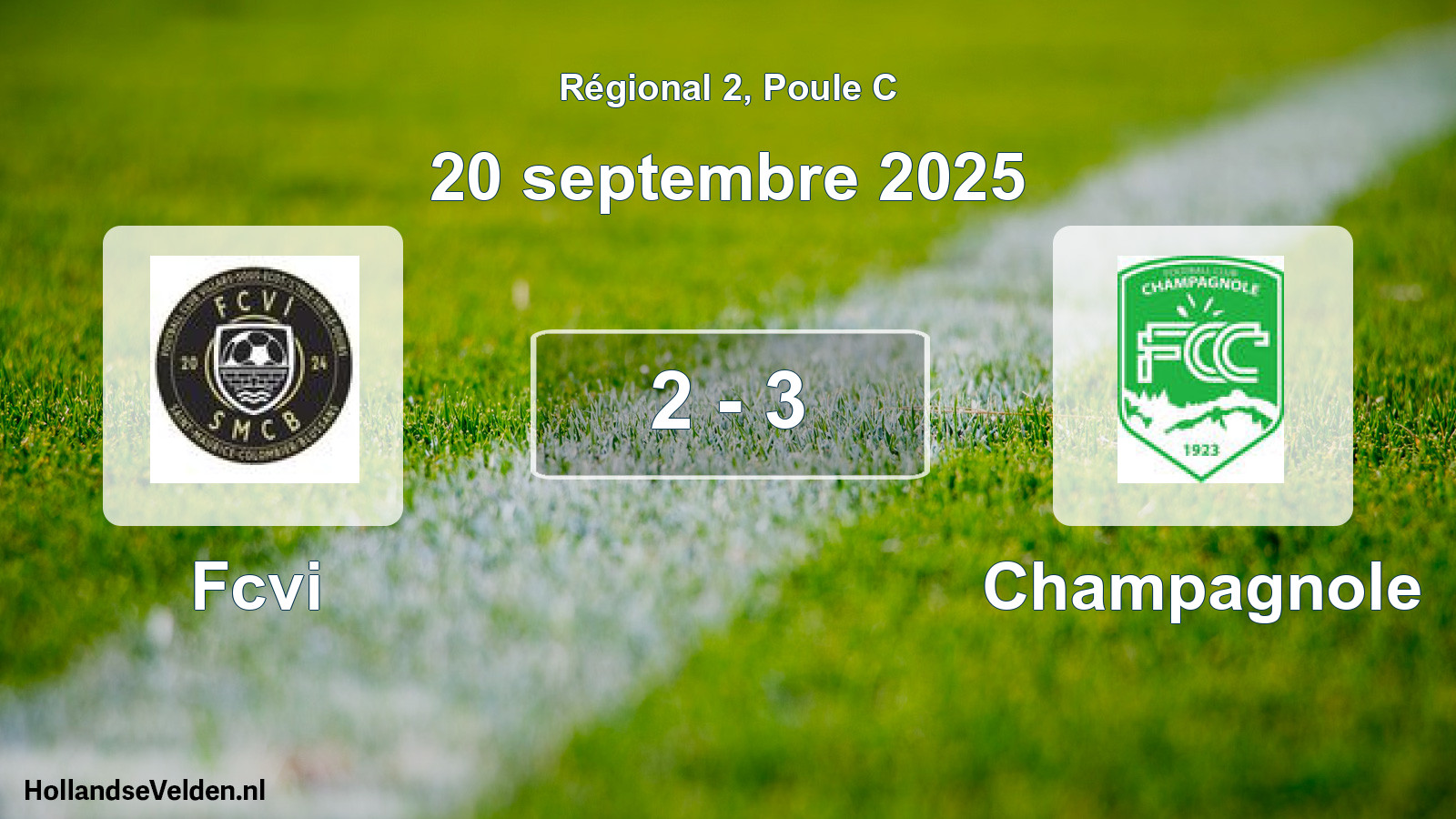 Gespeelde wedstrijd: Fcvi - Champagnole 2 - 3 (20 septembre 2025)