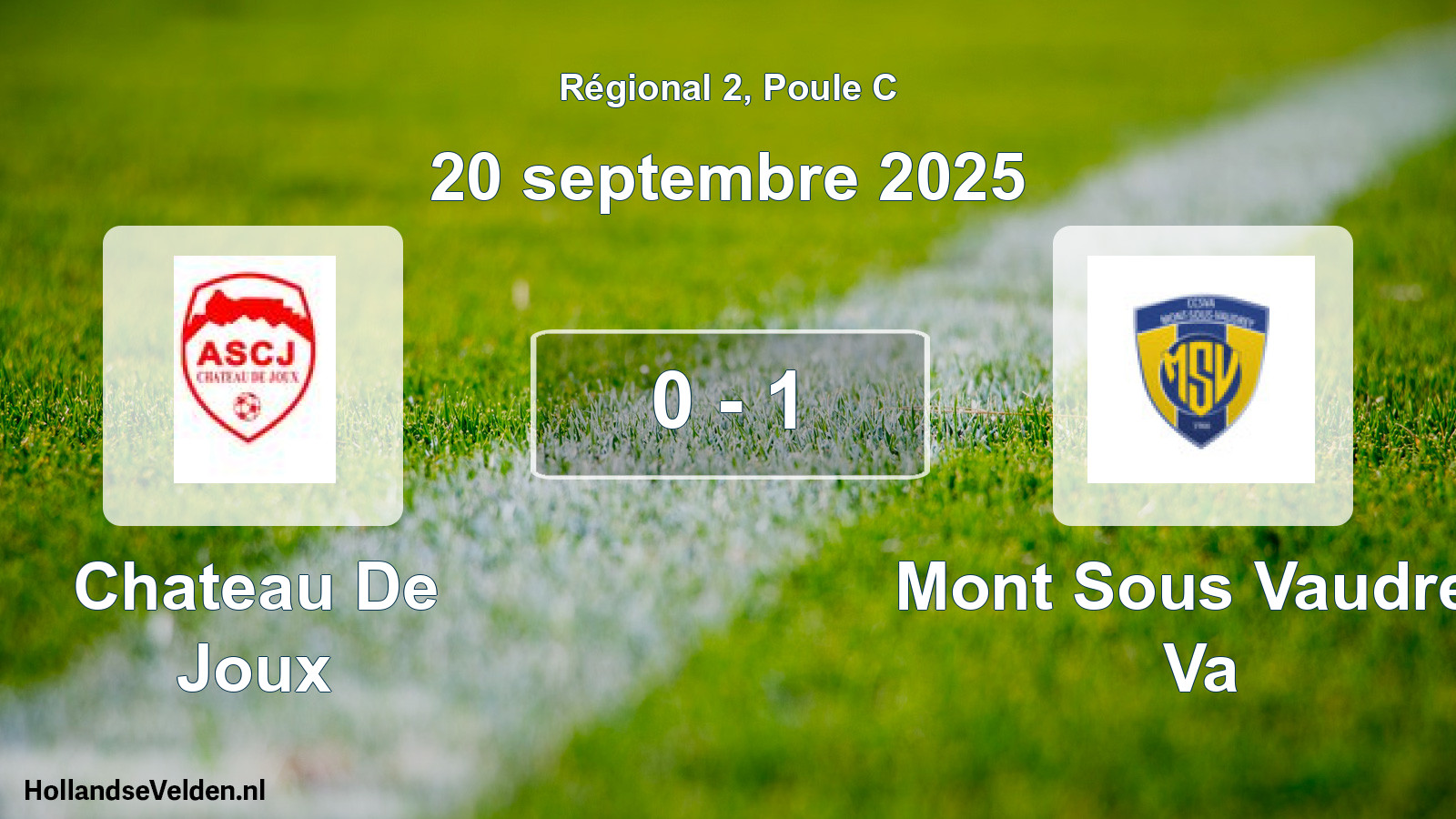 Gespeelde wedstrijd: Chateau De Joux - Mont Sous Vaudrey Va 0 - 1 (20 september 2025)