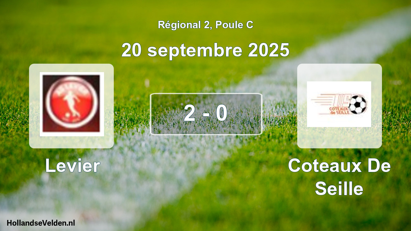 Total number of matches played: Levier - Coteaux De Seille 2 - 0 (20 September 2025)