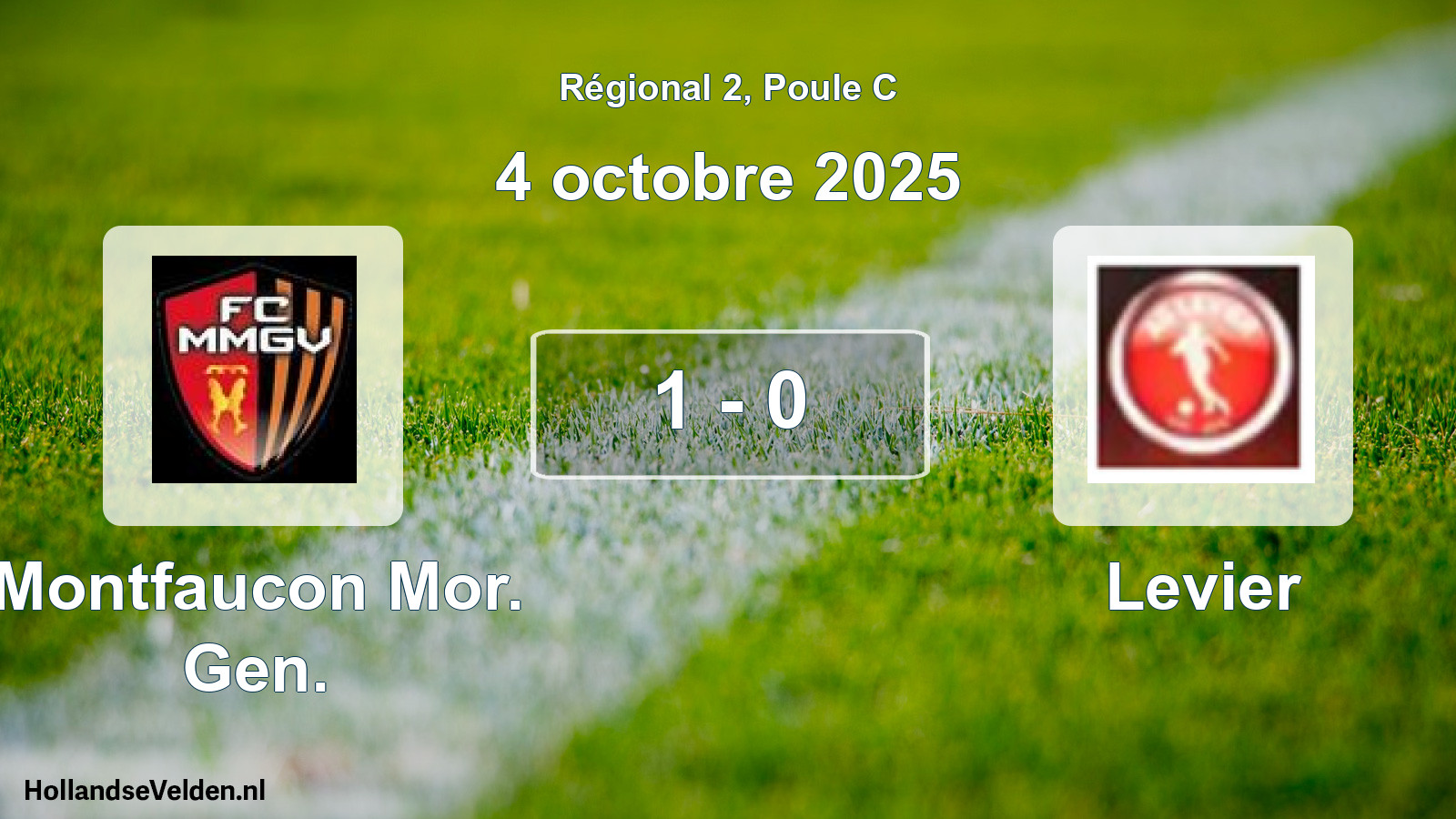 Gespeelde wedstrijd: Montfaucon Mor. Gen. - Levier 1 - 0 (4 octobre 2025)