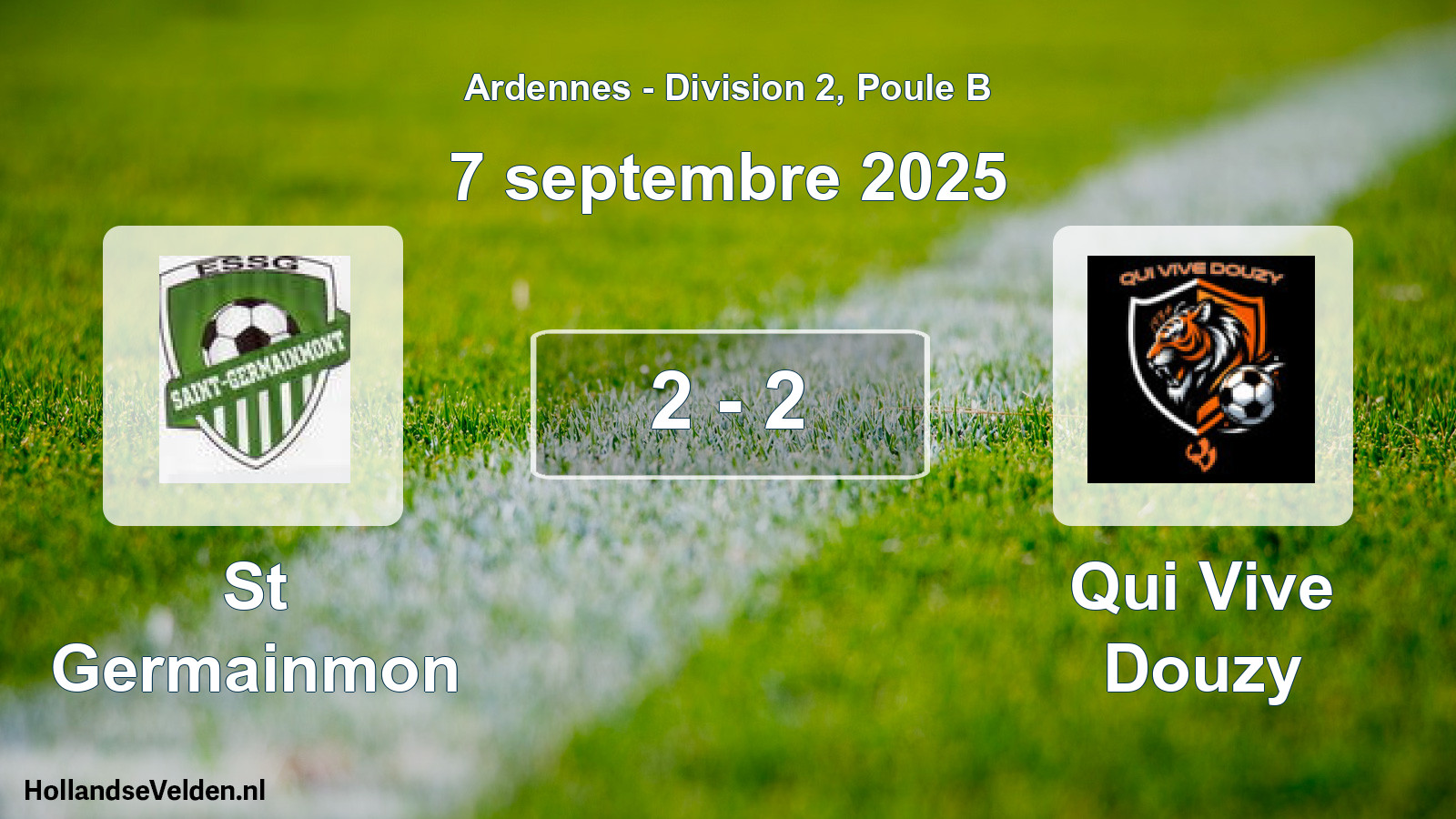 Total number of matches played: St Germainmon - Qui Vive Douzy 2 - 2 (7 September 2025)