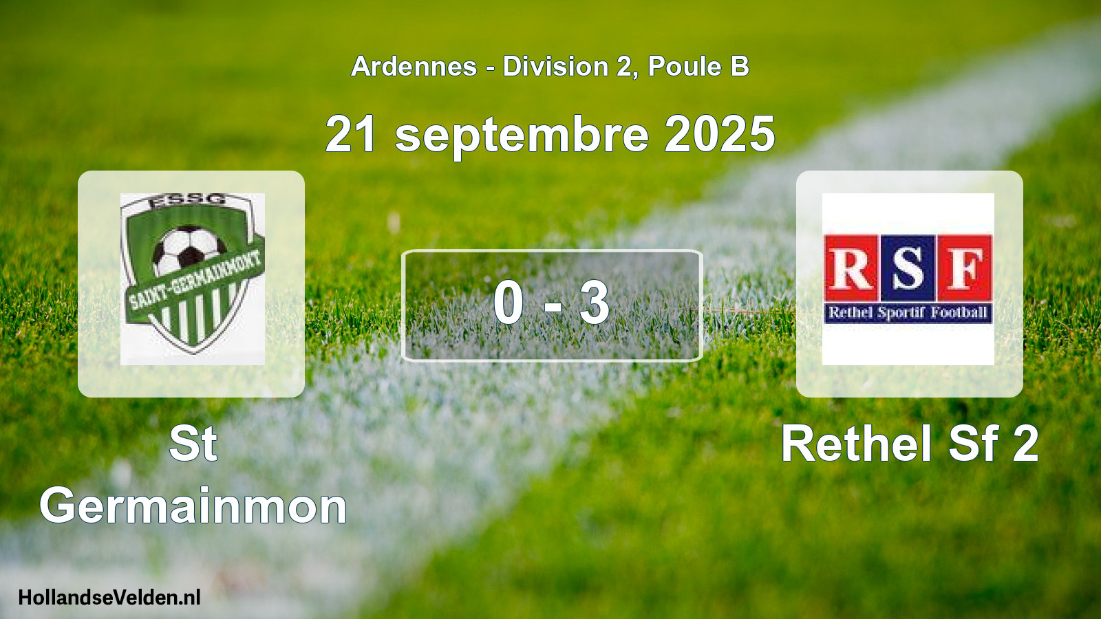 Total number of matches played: St Germainmon - Rethel Sf 2 0 - 3 (21 September 2025)