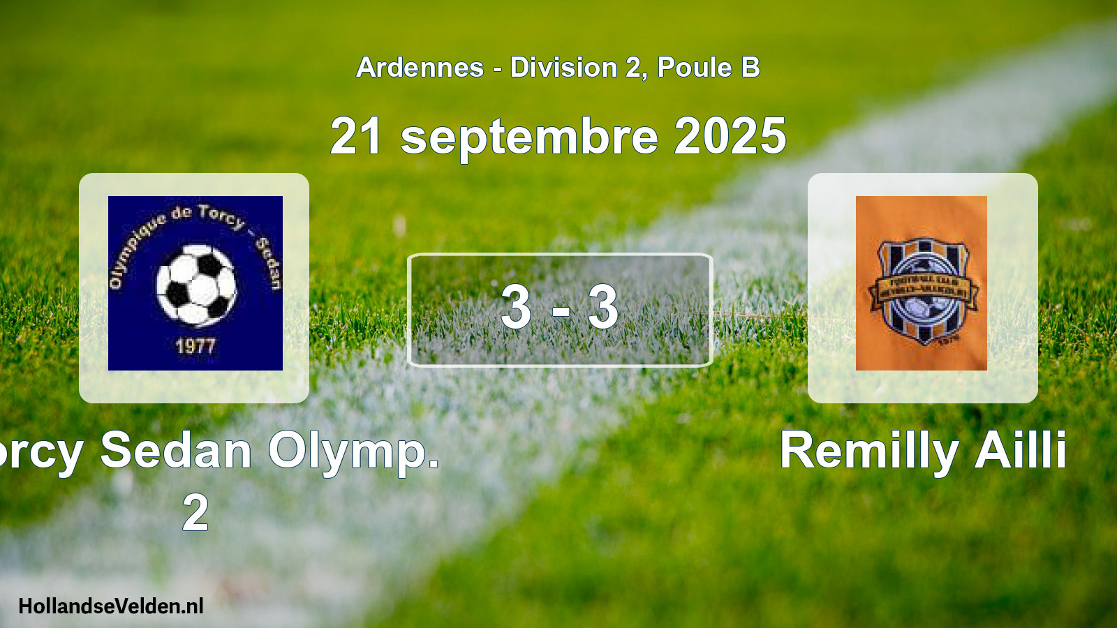 Gespeelde wedstrijd: Torcy Sedan Olymp. 2 - Remilly Ailli 3 - 3 (21 september 2025)