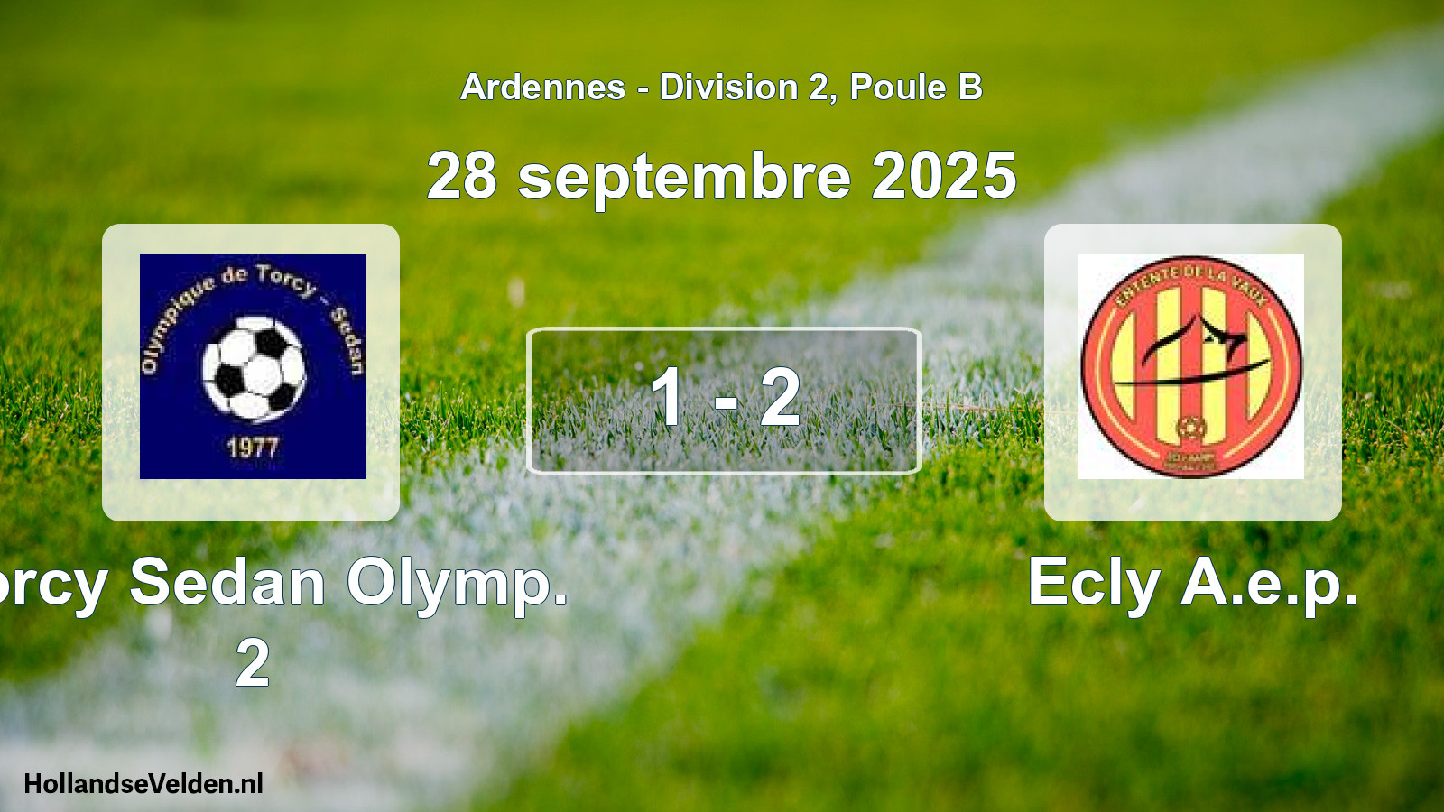 Match joué: Torcy Sedan Olymp. 2 - Ecly A.e.p. 1 - 2 (28 septembre 2025)