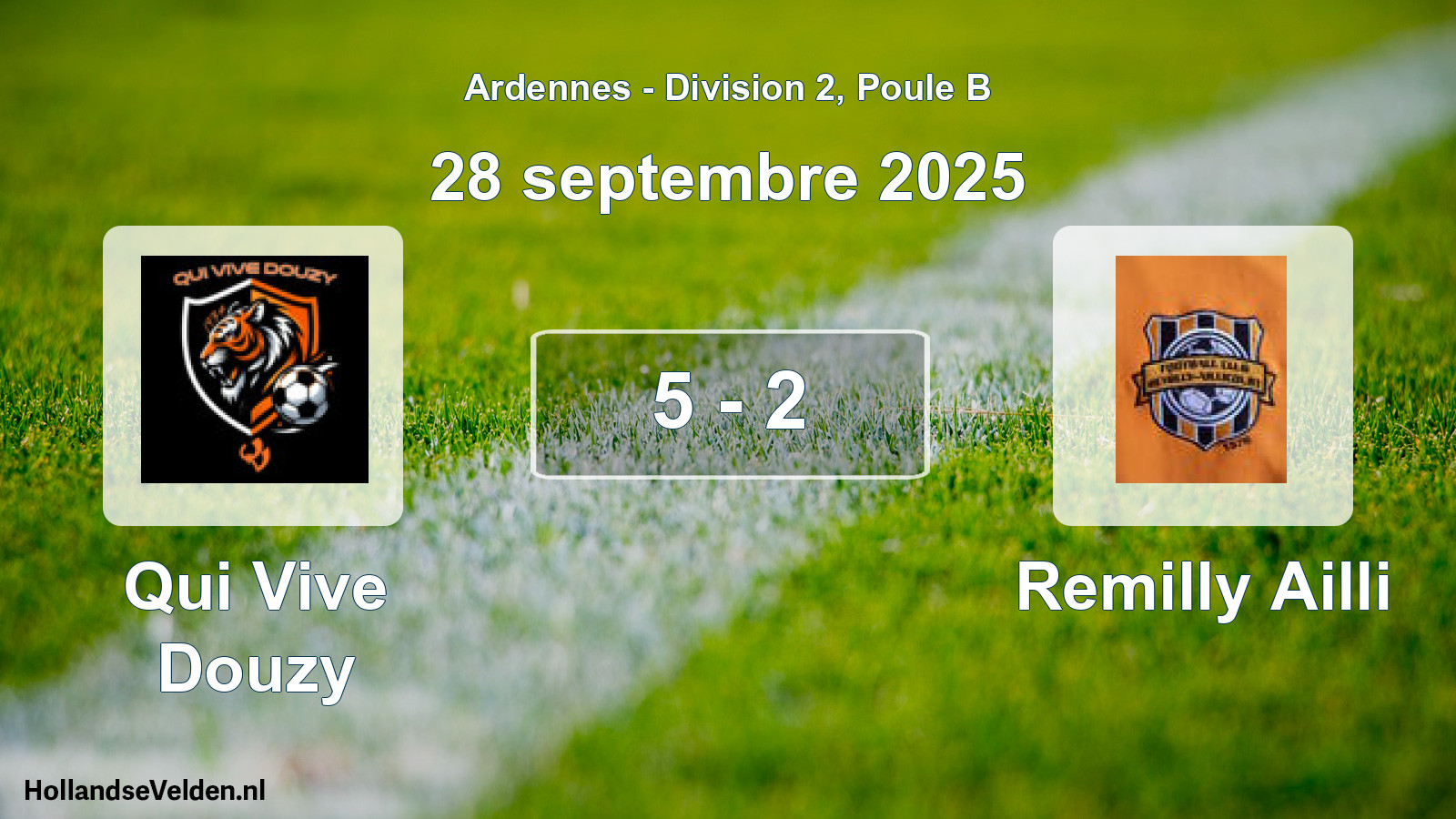 Total number of matches played: Qui Vive Douzy - Remilly Ailli 5 - 2 (28 September 2025)