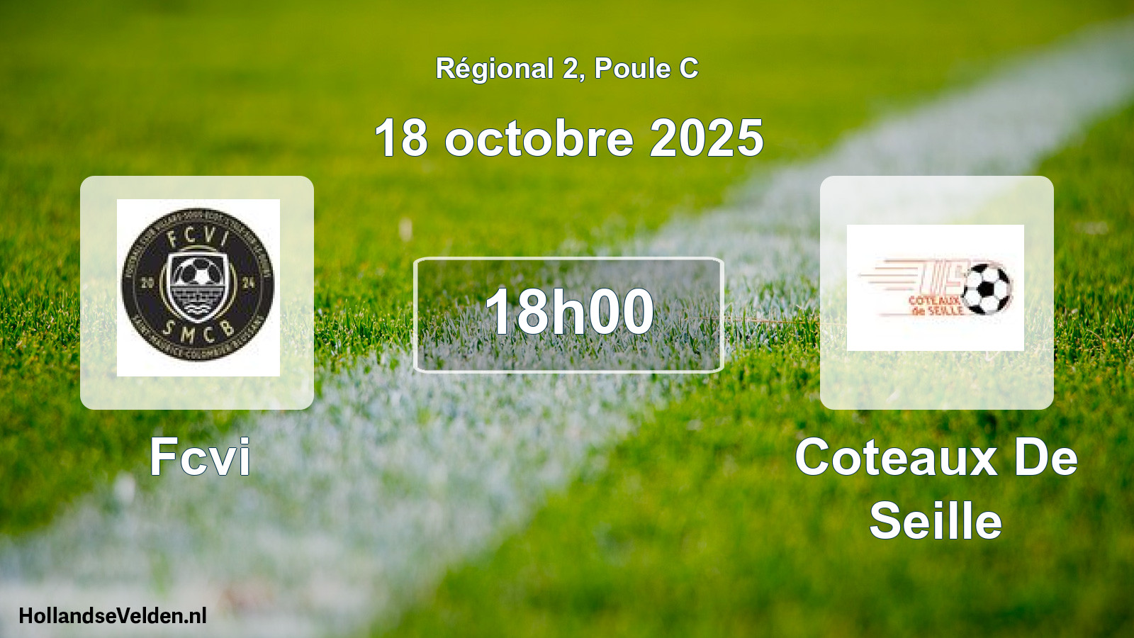 Geplande wedstrijd: Fcvi - Coteaux De Seille (18 octobre 2025)