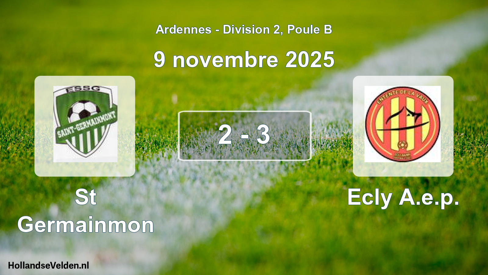 Match joué: St Germainmon - Ecly A.e.p. 2 - 3 (9 novembre 2025)