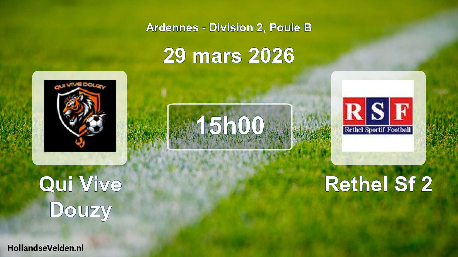 Match programmé: Qui Vive Douzy - Rethel Sf 2 (29 mars 2026)