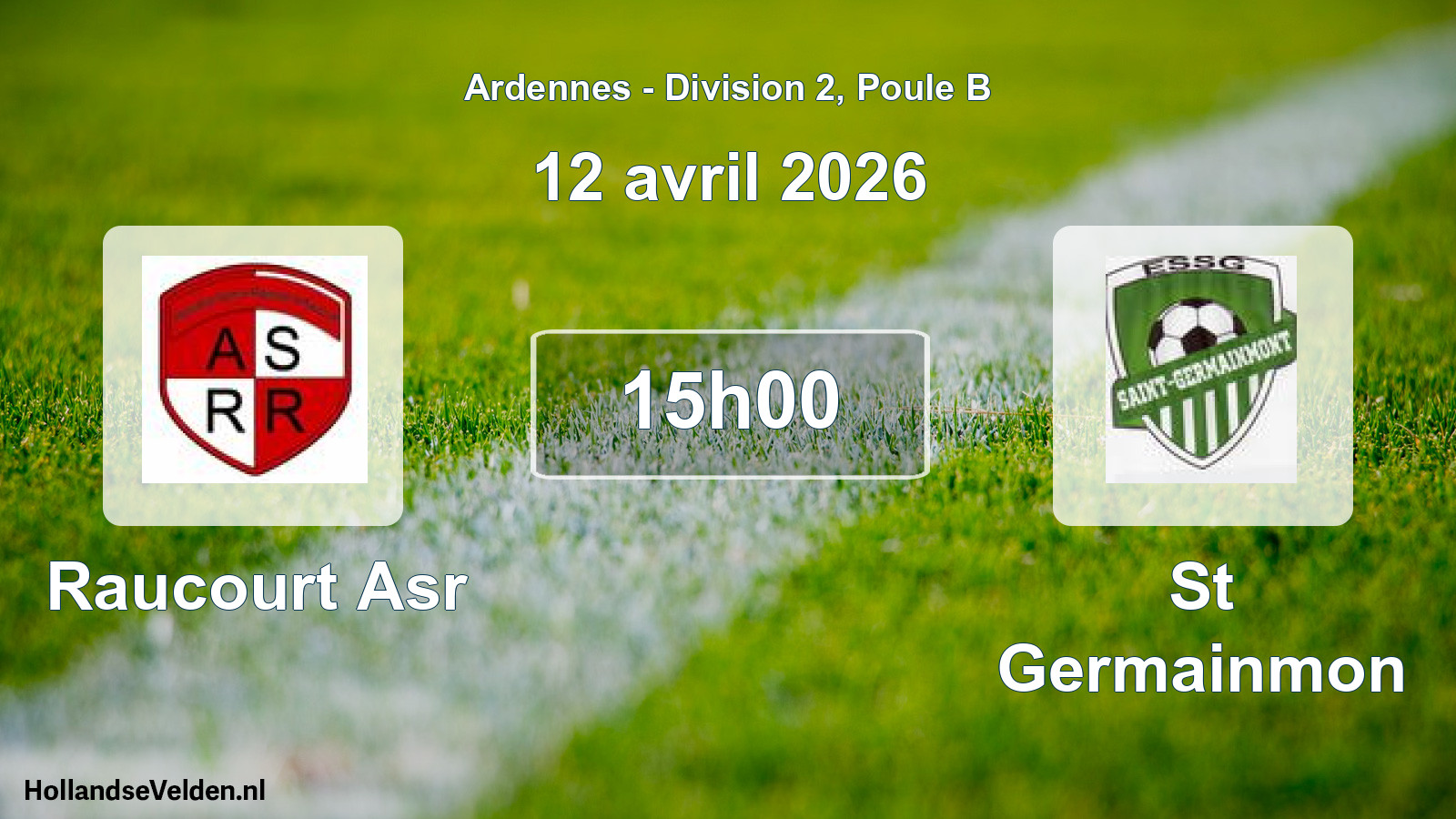 Match programmé: Raucourt Asr - St Germainmon (12 avril 2026)