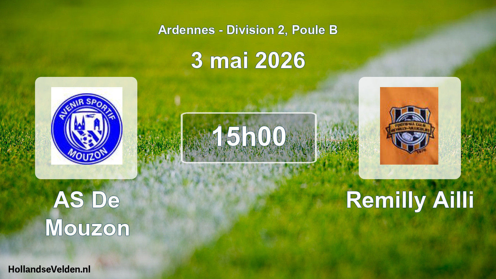 Match programmé: AS De Mouzon - Remilly Ailli (3 mai 2026)