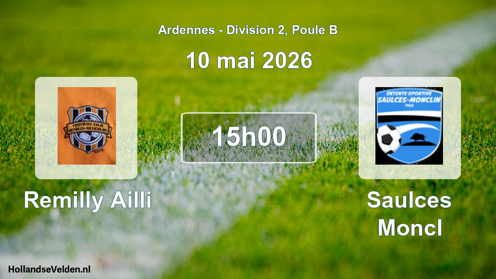 Match programmé: Remilly Ailli - Saulces Moncl (10 mai 2026)