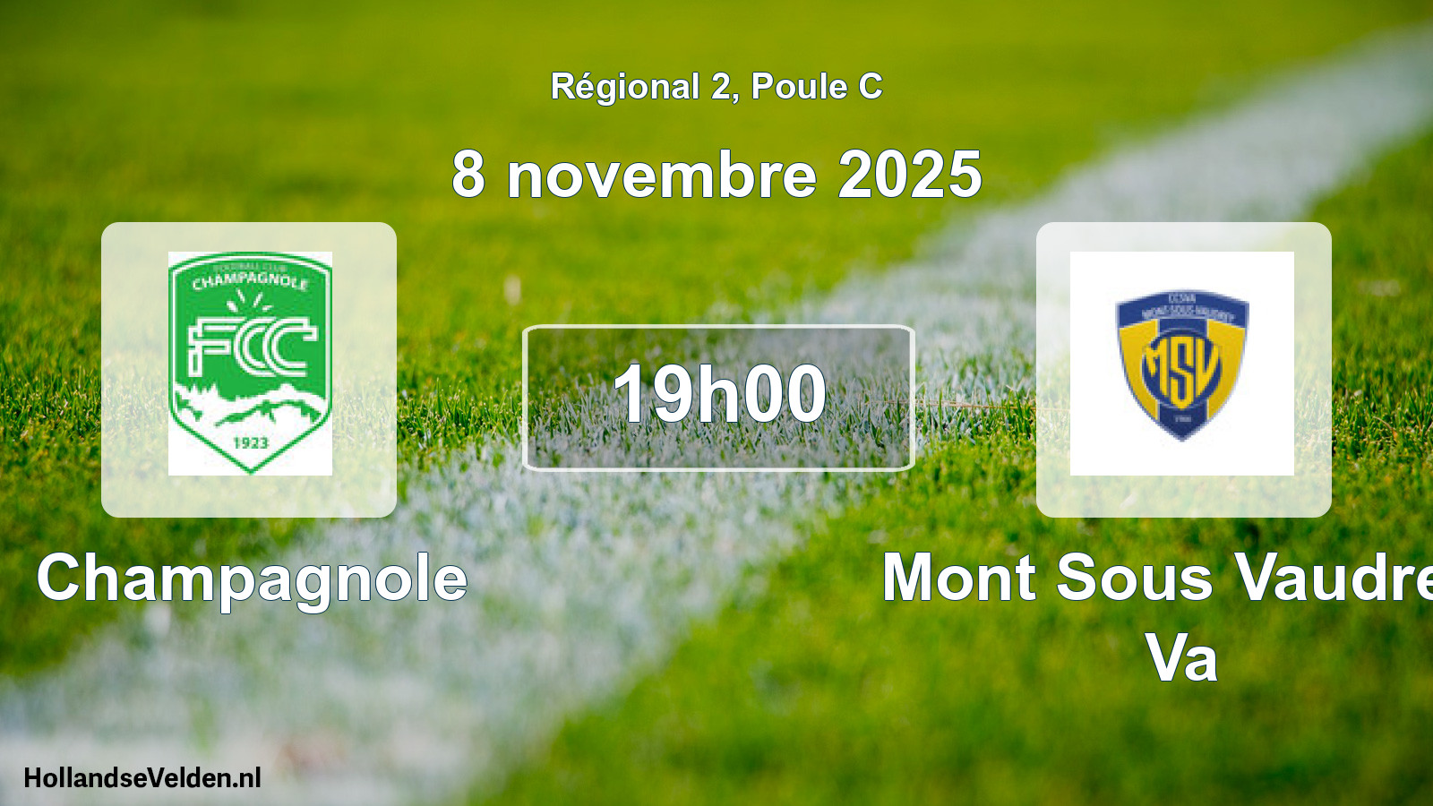 Scheduled Match: Champagnole - Mont Sous Vaudrey Va (8 November 2025)