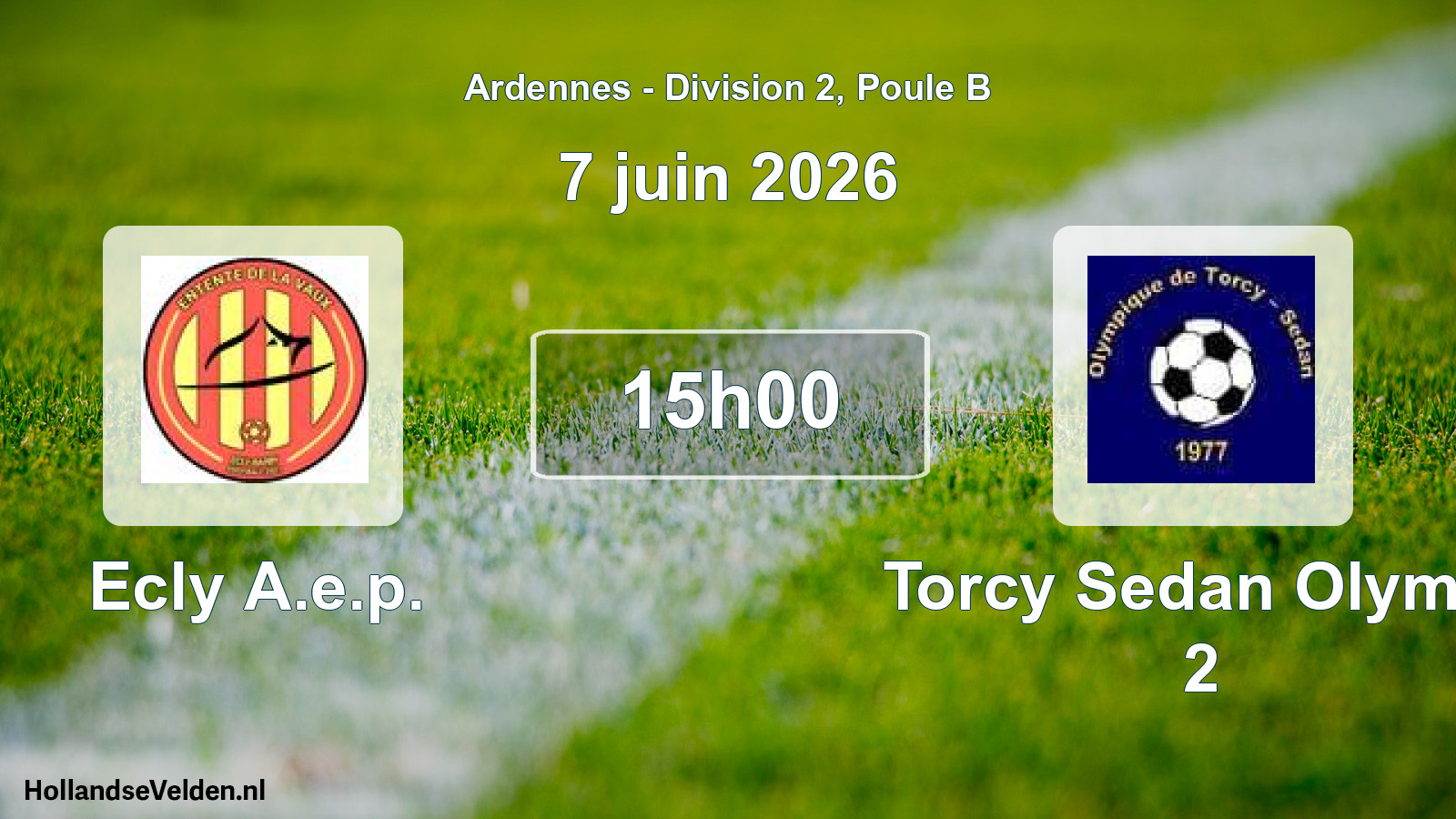 Match programmé: Ecly A.e.p. - Torcy Sedan Olymp. 2 (7 juin 2026)