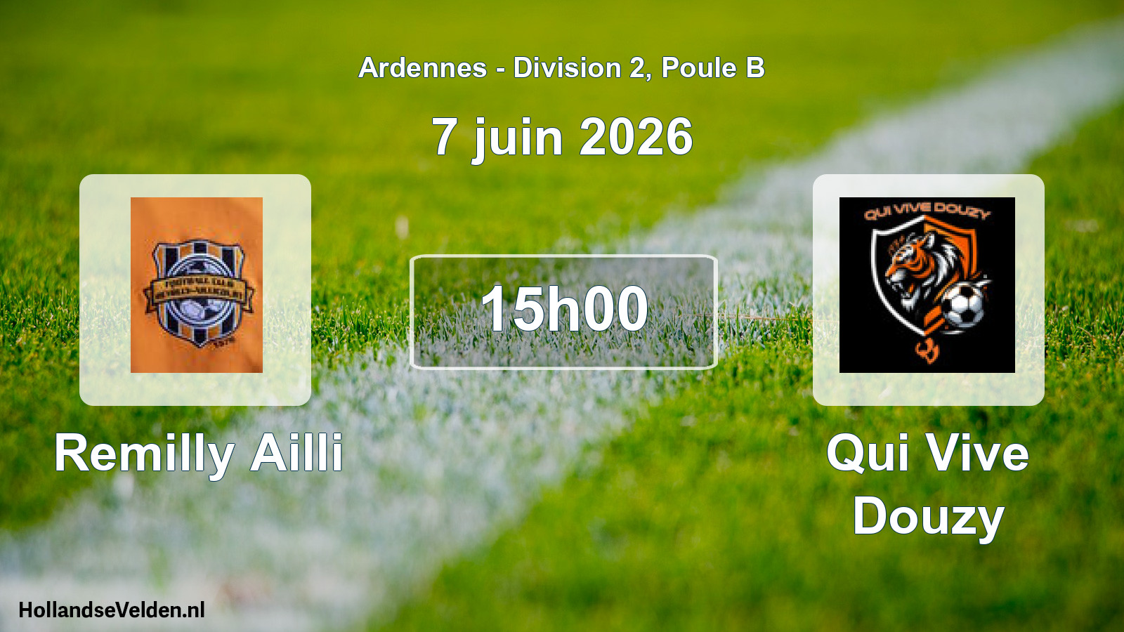 Match programmé: Remilly Ailli - Qui Vive Douzy (7 juin 2026)