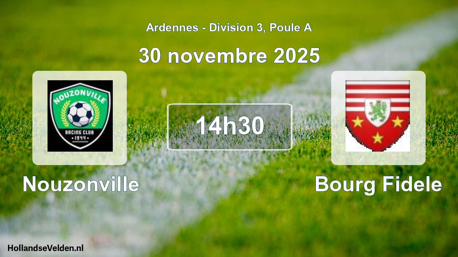 Geplande wedstrijd: Nouzonville - Bourg Fidele (30 november 2025)