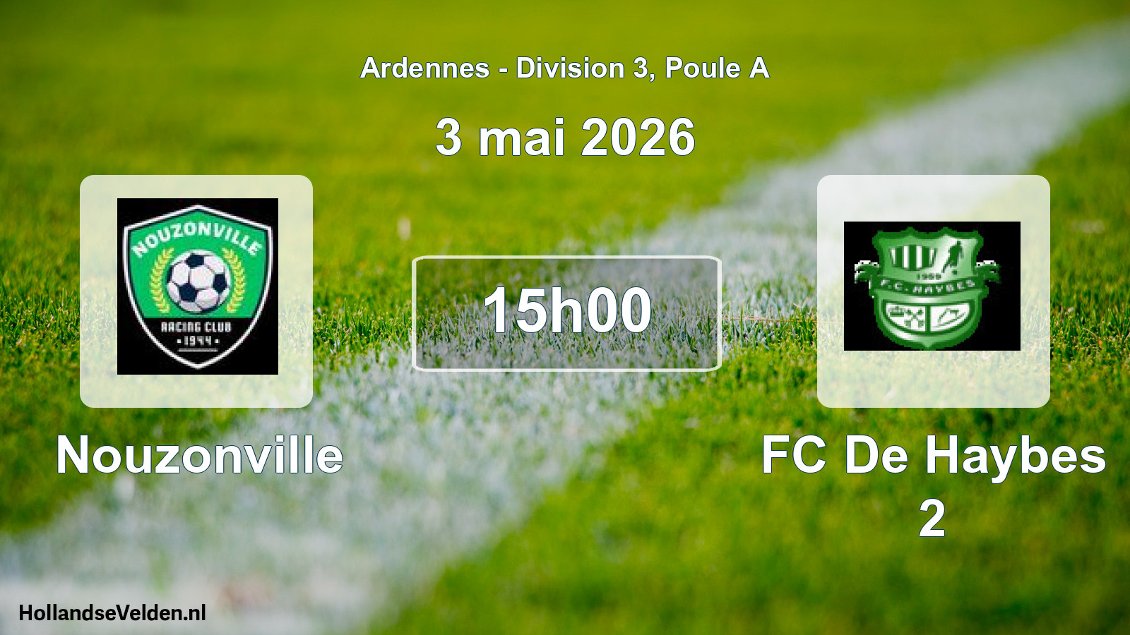 Match programmé: Nouzonville - FC De Haybes 2 (3 mai 2026)