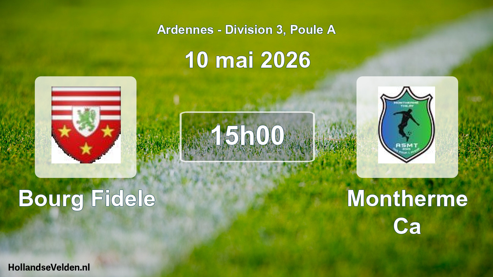 Match programmé: Bourg Fidele - Montherme Ca (10 mai 2026)