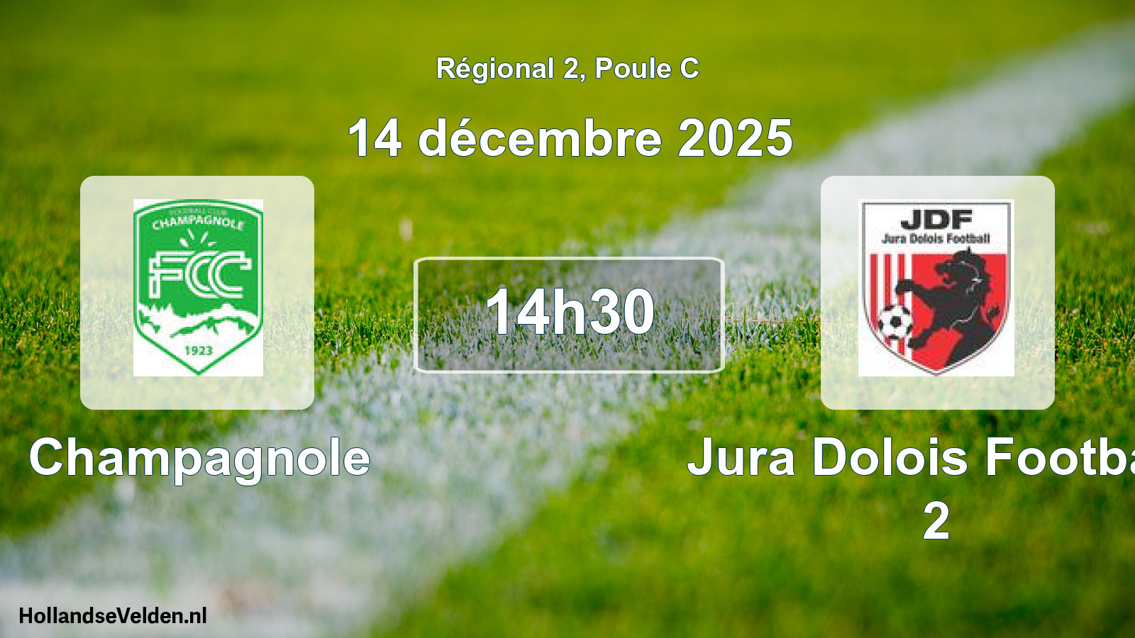 Scheduled Match: Champagnole - Jura Dolois Football 2 (14 December 2025)