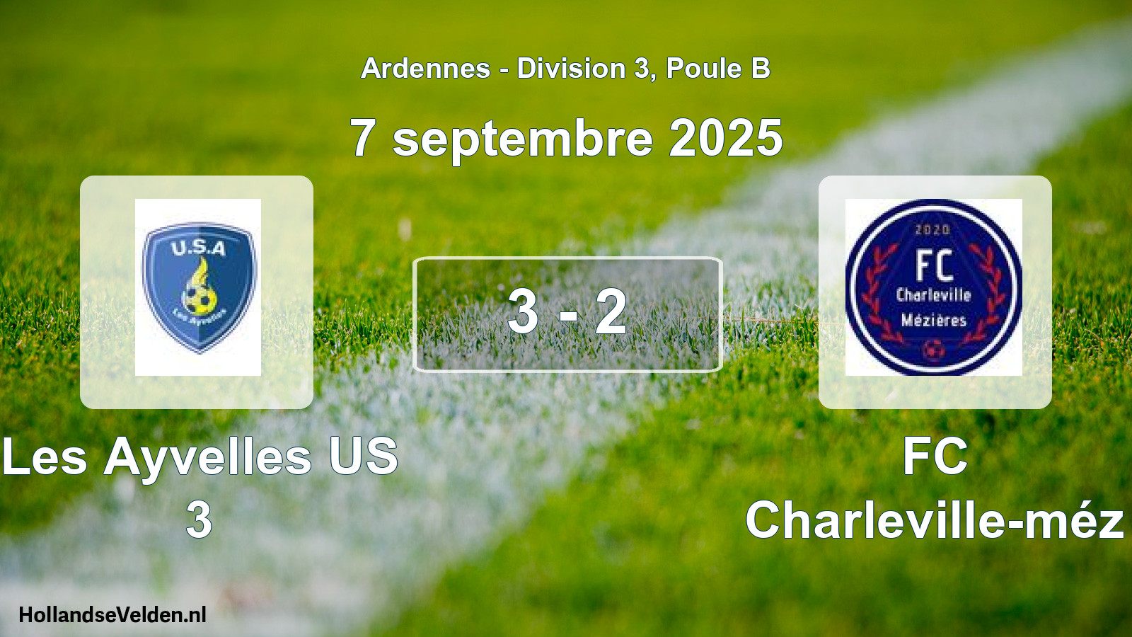 Total number of matches played: Les Ayvelles US 3 - FC Charleville-méz 3 - 2 (7 September 2025)