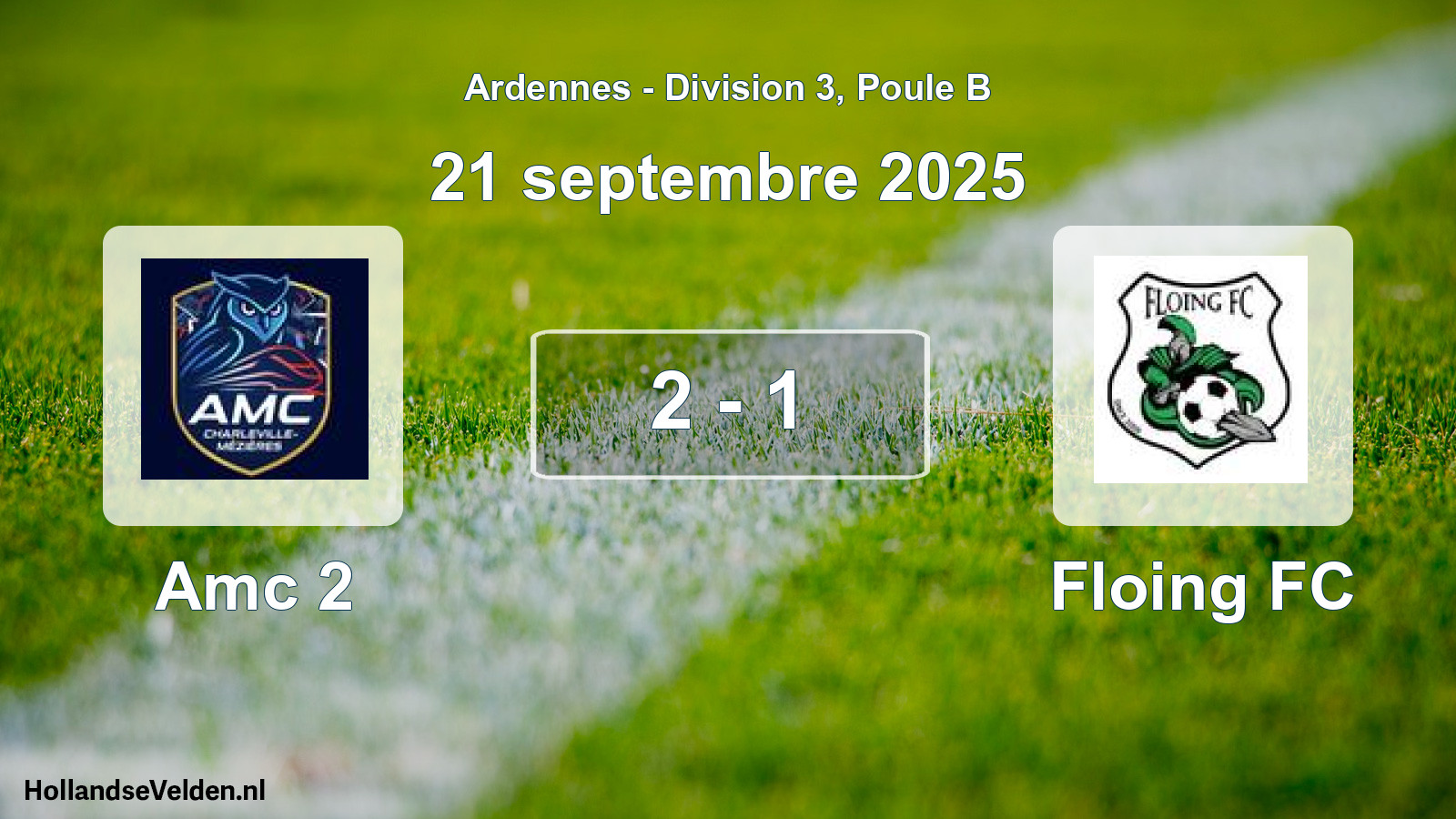 Gespeelde wedstrijd: Amc 2 - Floing FC 2 - 1 (21 september 2025)