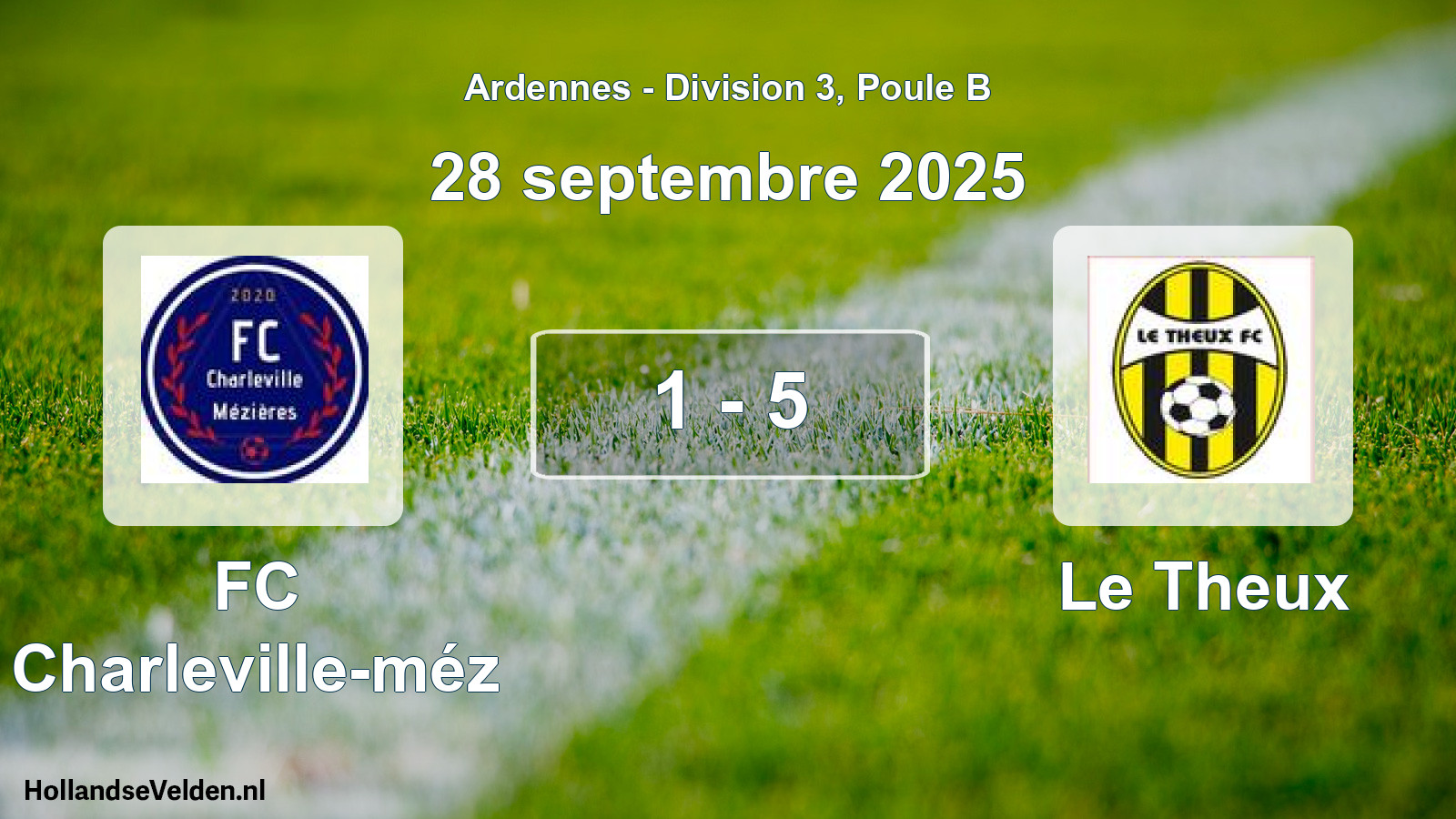 Match joué: FC Charleville-méz - Le Theux 1 - 5 (28 septembre 2025)