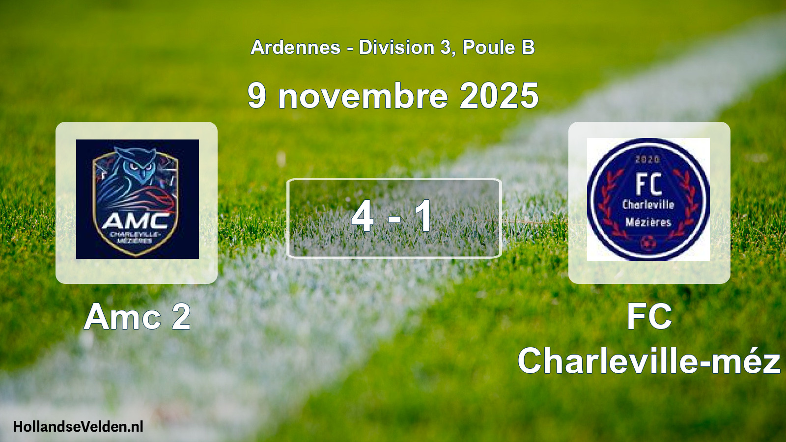 Match joué: Amc 2 - FC Charleville-méz 4 - 1 (9 novembre 2025)