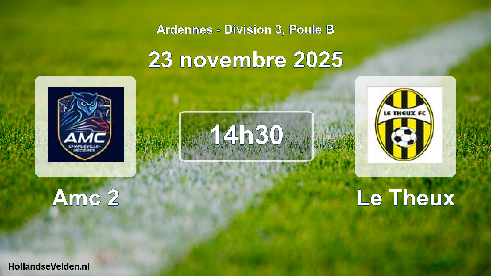 Match programmé: Amc 2 - Le Theux (23 novembre 2025)