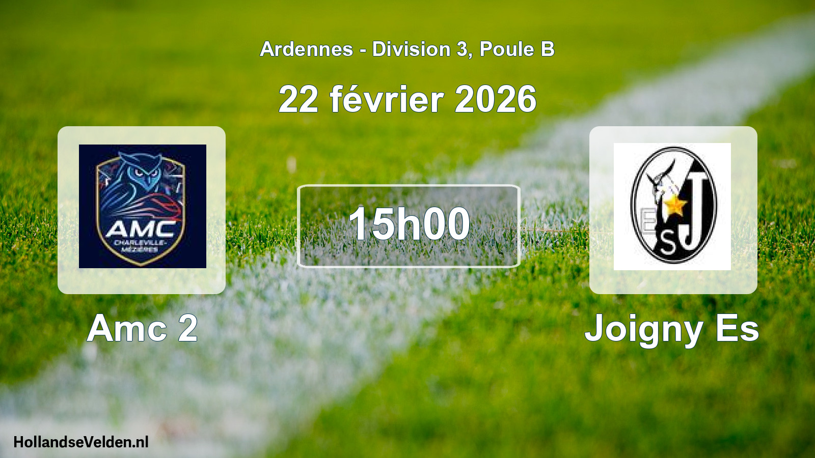 Scheduled Match: Amc 2 - Joigny Es (22 February 2026)